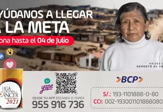 Liga Contra el Cáncer: Colecta digital se amplió hasta el 4 de julio