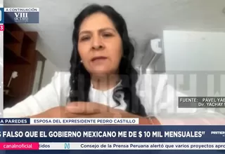 Lilia Paredes: “Es falso que el gobierno mexicano me dé 10 mil dólares mensuales”
