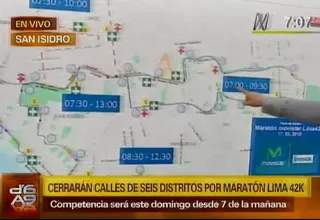 Lima42K: conoce las calles que cerrarán por la maratón
