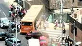 Lince: Cámaras de seguridad captaron colisión de bus contra inmueble - Noticias de encomienda
