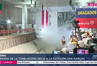 Línea 2 del Metro de Lima: Tuneladora 'Delia' llegó a la estación Universidad San Marcos