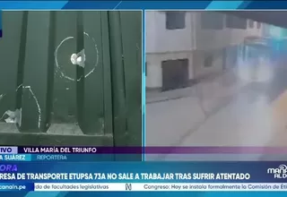 Línea A de Etupsa 73 paraliza sus operaciones tras ataque de extorsionadores en Villa María del Triunfo