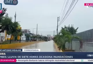 Tumbes amaneció inundada tras más de siete horas de intensas lluvias