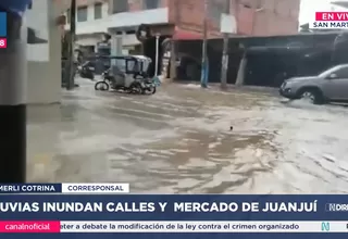 Lluvias inundan calles y mercado de Juanjuí