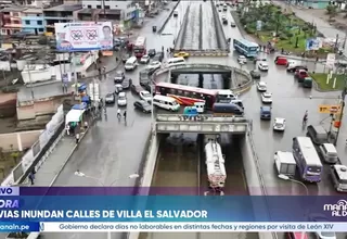 Lluvias inundaron el bypass de la avenida Pachacutec de Villa María del Triunfo