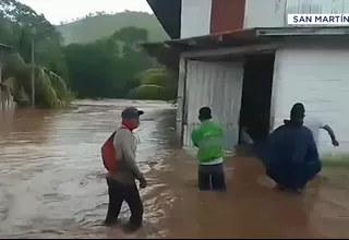 Lluvias ocasionan desborde de quebradas en San Martín