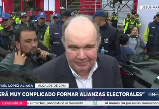 López Aliaga afirma que Renovación Popular irá solo al 2026