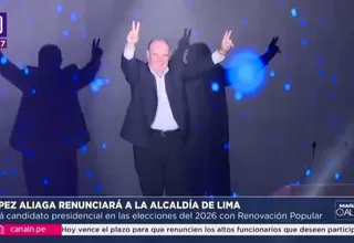López Aliaga dejará alcaldía para postular en elecciones del 2026