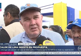 López Aliaga pide reunión con premier y ofrece tren al MTC