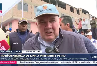 López Aliaga propone retirar medalla de Lima a Gustavo Petro