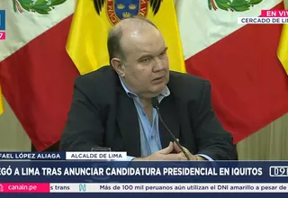 López de Aliaga: “Si yo veo que el país no tiene una unidad, sí voy a considerar ser candidato”