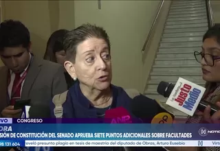 Lourdes Alcorta critica a senadores que no acudieron a debatir ampliación de facultades legislativas