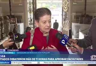 Lourdes Alcorta rechaza condicionamientos de Juntos por el Perú sobre facultades legislativas