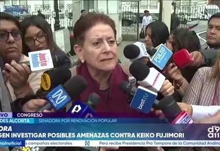 Lourdes Alcorta rechaza posibles amenazas contra Keiko Fujimori y pide no darles mayor importancia