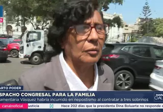 Lucinda Vásquez: Despacho congresal para la familia