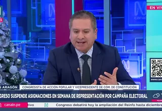 Luis Aragón rechaza inmunidad por delitos comunes y cuestiona ampliación del Reinfo