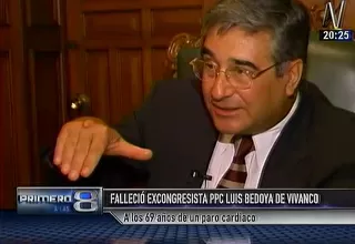 Luis Bedoya de Vivanco: la semblanza del político que falleció a los 69 años