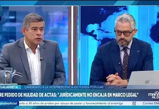 Luis Galarreta cuestiona pedido de nulidad de mesas presentado por Juntos por el Perú