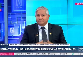 Luis Morán: Fisuras en Larcomar no representan riesgo estructural