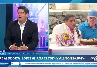Luis Roel: Actas impugnadas pueden modificar distancia entre Allison y López Aliaga