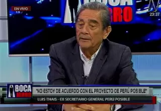 Luis Thais: "Perú Posible es un partido caudillista"