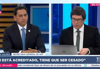 Luis Valdez sobre exmilitante de APP que trabaja en Contraloría: “Ni yo ni César Acuña lo conocemos”