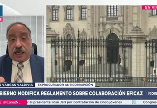 Luis Vargas Valdivia advierte que nuevo reglamento de colaboración eficaz afectará casos de corrupción