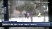 Lurigancho-Chosica: Captan a personas jugando fulbito en una losa deportiva - Noticias de alerta-epidemiologica