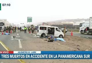 Lurín: Tres muertos en accidente en la Panamericana Sur