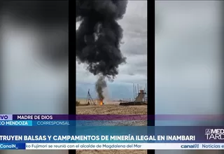 Madre de Dios: PNP destruye maquinaria usada por mineria ilegal