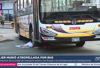 Madre murió atropellada por bus de transporte público