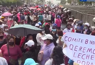 Madres del “Vaso de Leche” protestaron pidiendo calidad 