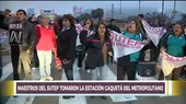 Maestros del Sutep paralizaron el tránsito en estación Caquetá del Metropolitano - Noticias de caqueta