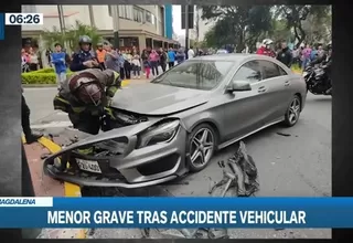 Magdalena: Conductor sin brevete chocó contra movilidad escolar y niña termina en UCI