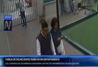 Magdalena: pareja de delincuentes robó un departamento