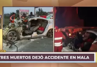 Mala: tres fallecidos dejó un accidente de tránsito en la Panamericana Sur