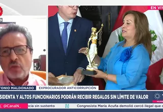 Maldonado: Directiva que permite regalos a Boluarte es ilegal