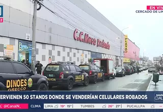 Las Malvinas: Intervienen stands de presuntos celulares robados