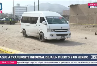 Manchay: Ataque a transporte informal deja un muerto y un herido