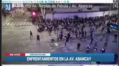 Manifestación en la avenida Abancay terminó en enfrentamientos - Noticias de enfrentamiento