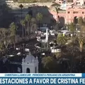 Manifestaciones multitudinarias a favor de Cristina Kirchner