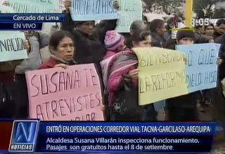 Manifestantes apoyaron la reforma del transporte con errores ortográficos