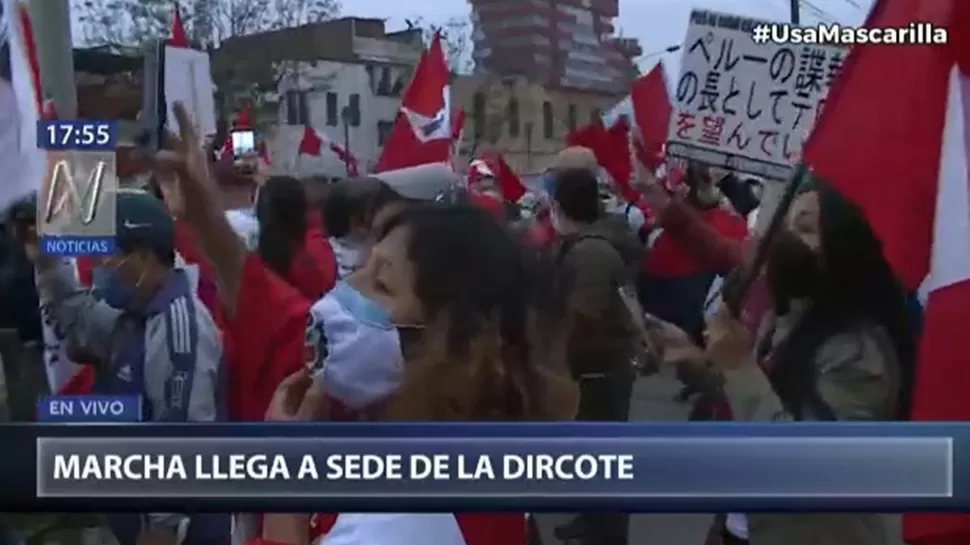 Manifestantes marchan en contra del presidente Pedro Castillo | Canal N