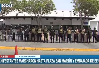 Manifestantes realizaron plantón en embajada de Estados Unidos