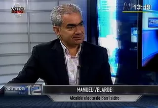 "Hay que pasar la página de la campaña y las elecciones", asegura Manuel Velarde