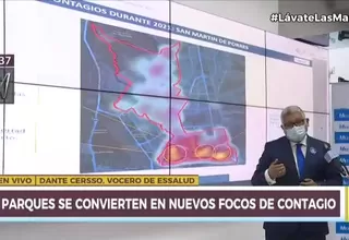 Mapa de calor de EsSalud: Parques se convierten en nuevos focos de contagio 