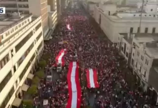 [VIDEO] Marcha contra Pedro Castillo se realizó en el Centro de Lima