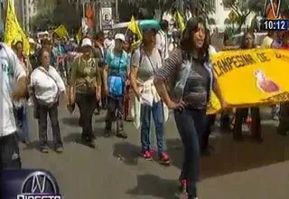 ‘Marcha de sacrificio’ de pobladores de Pasco llegó hoy a Lima