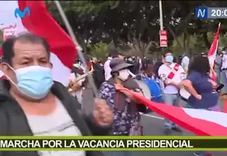 Marcha por la Vacancia Presidencial llegó hasta exteriores de Palacio de Justicia