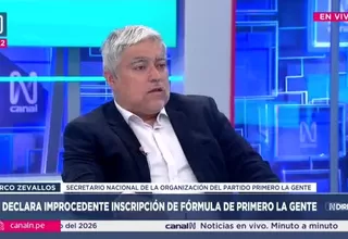 Marco Zevallos anuncia apelación tras improcedencia de plancha de Marisol Pérez Tello